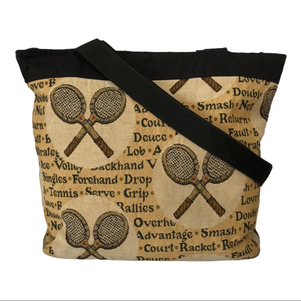 Vintage 1990s Cotton Canvas Tennis Tote